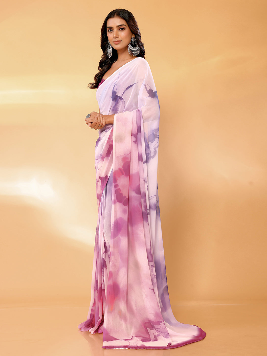 Janasya Multicolor Georgette Ombre Printed Grab2Buy 