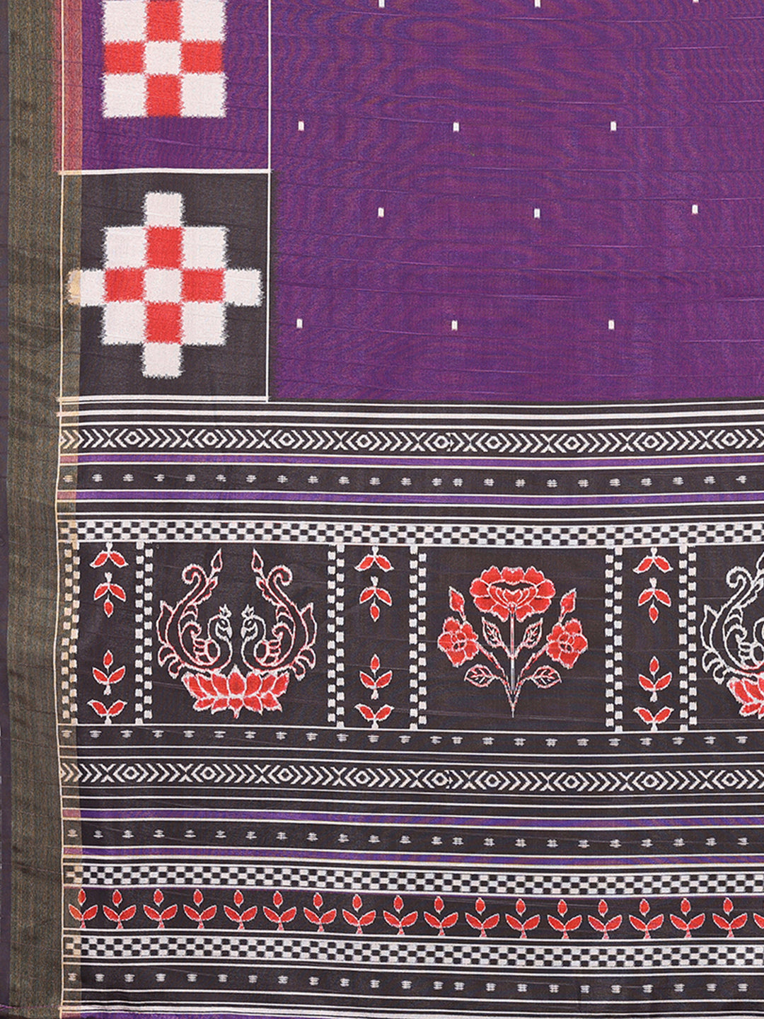 Janasya Purple Chanderi Silk Geometric Printed Grab2Buy 