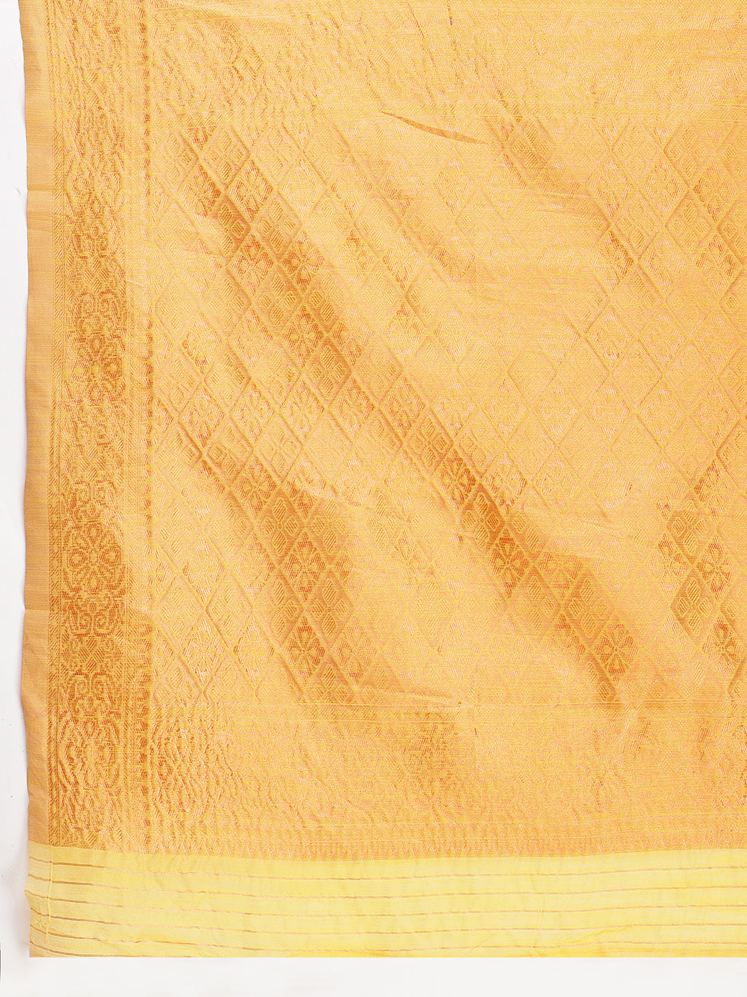 Janasya Yellow Linen Blend Geometric Jacquard Grab2Buy 