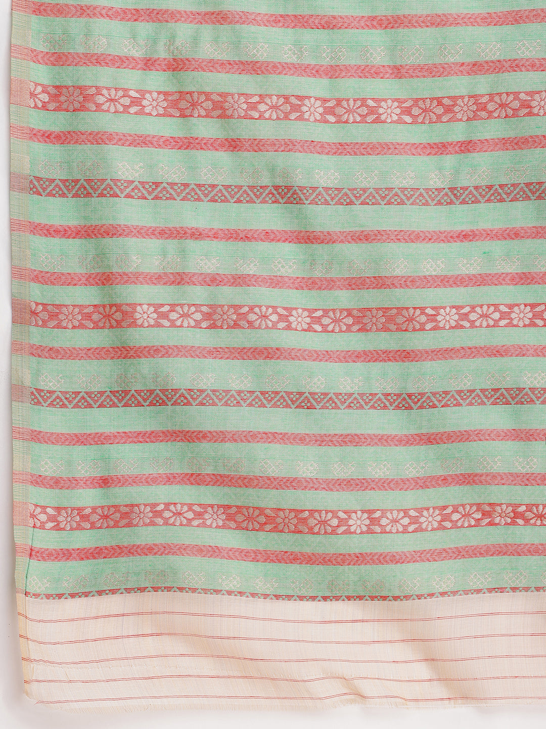 Janasya Beige Silk Blend Ikkat Jacquard Grab2Buy 