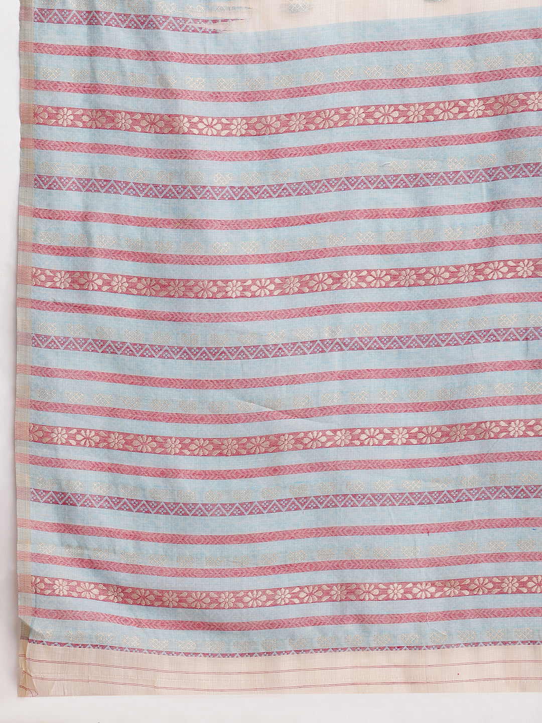 Janasya Beige Silk Blend Ikkat Jacquard Grab2Buy 