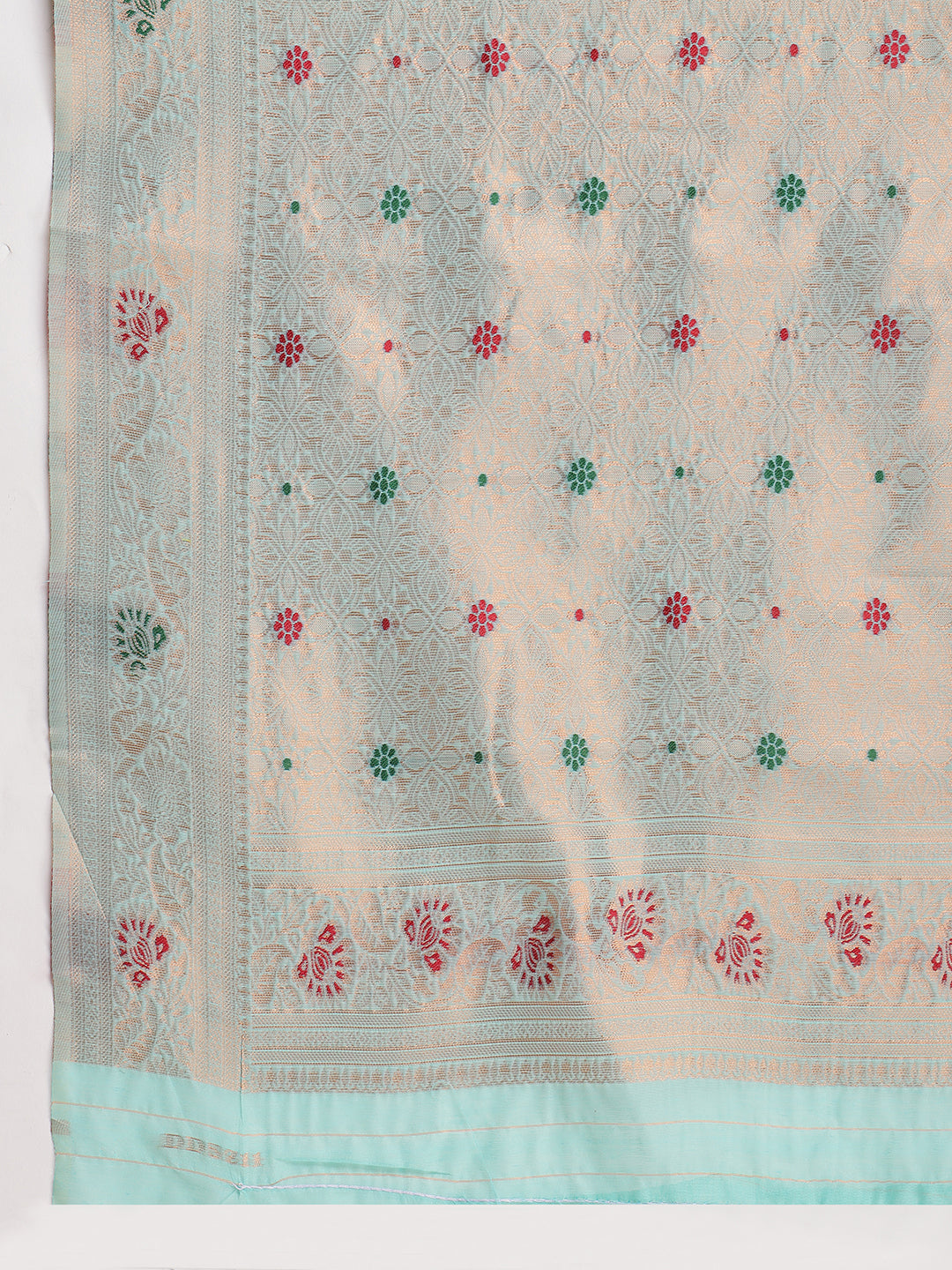 Janasya Sea Blue Linen Blend Kalamkari Jacquard Grab2Buy 