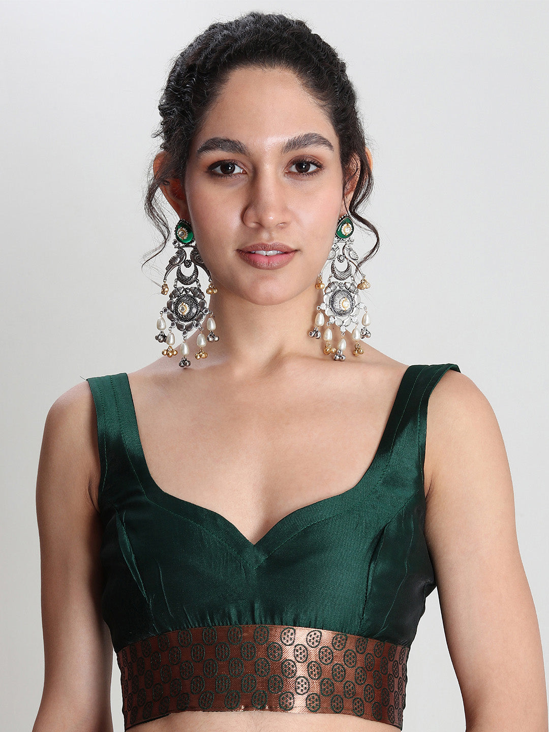 Janasya Beige Silk Blend Ethnic Printed Jacquard Grab2Buy 