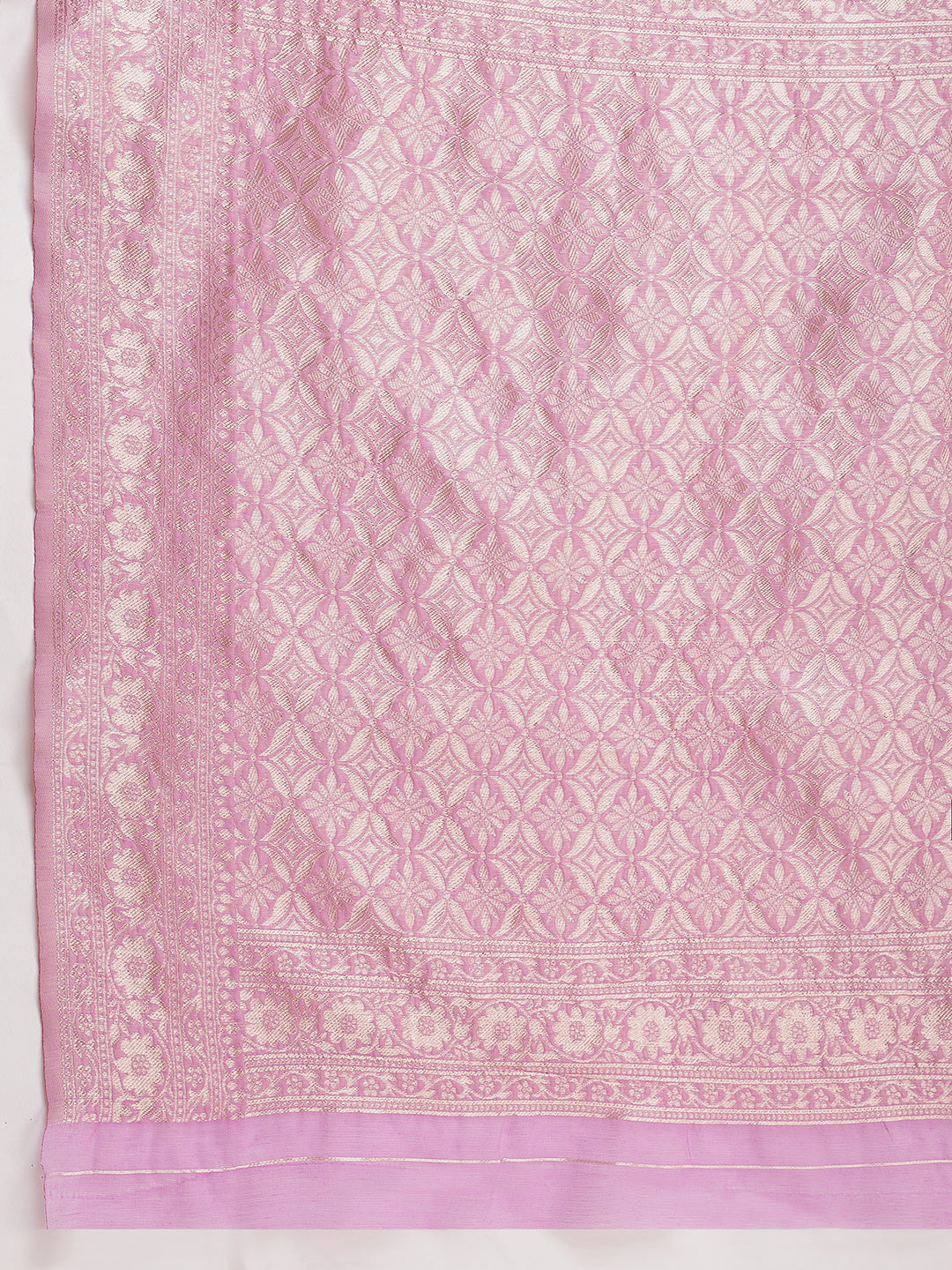 Janasya Lavender Silk Blend Floral Jacquard Grab2Buy 