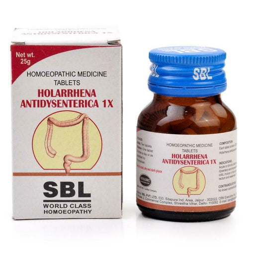 SBL Holarrhena Antidysenterica 1X Tablets (25gm) for Indigestion Acidity Gas 