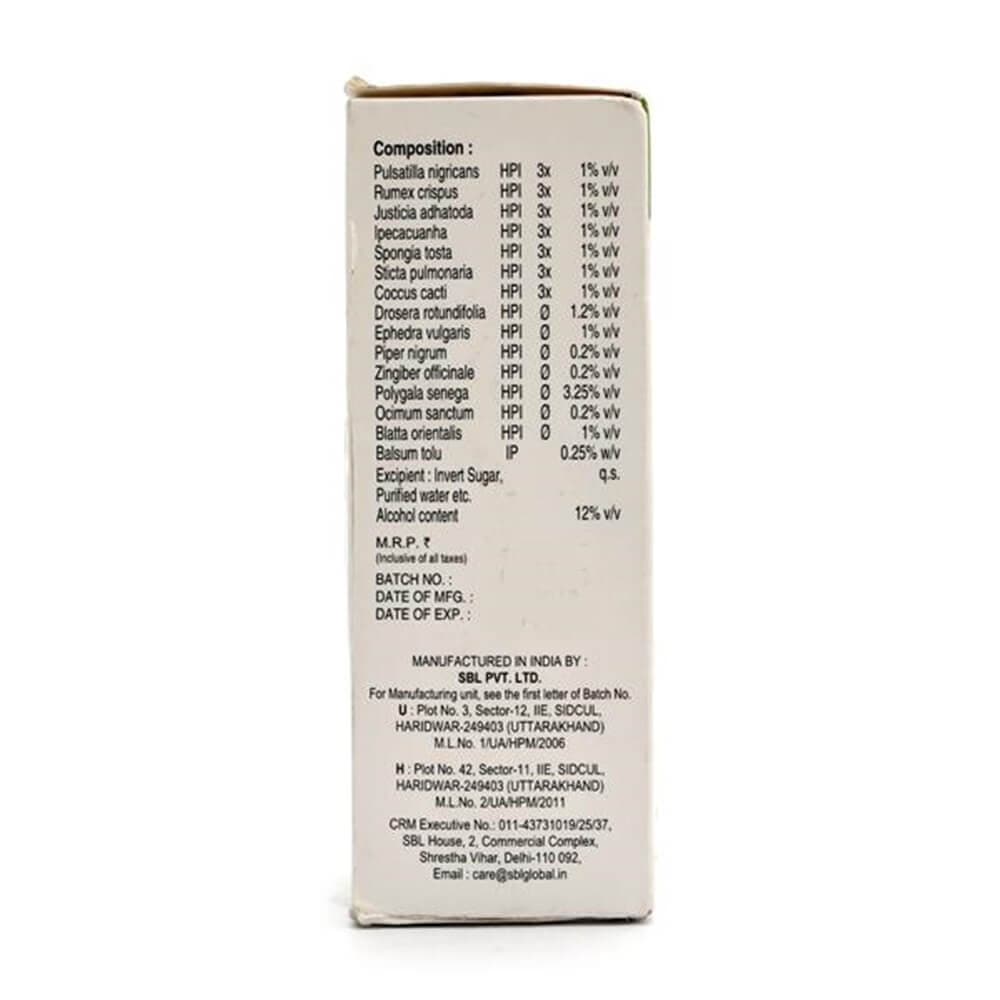 SBL Homeopathy Stobal Cough Syrup 