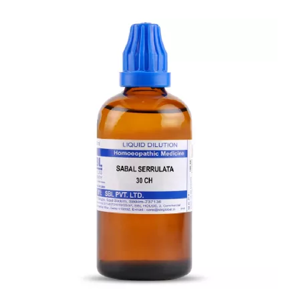 SBL Sabal Serrulata Dilution (30 ML / 100 ML ) For Acidity Headache Cough And Cold 