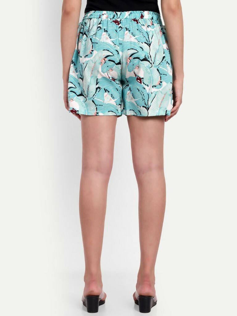 Alvano Printed Blue, Yellow Boxer Shorts, Night Shorts, Regular Shorts, Bermuda Shorts