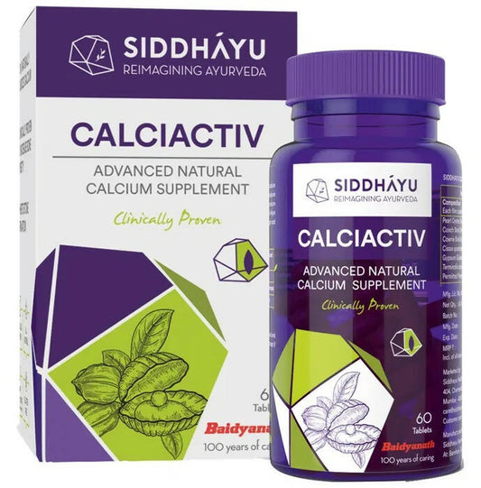 Siddhayu Ayurveda Calciactiv Advanced Natural Calcium Supplement Tablet 