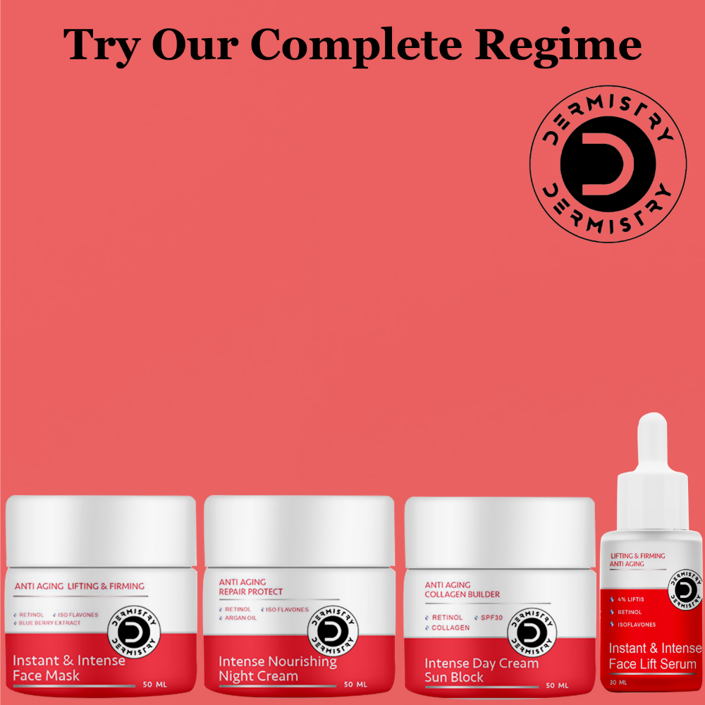Dermistry Anti Aging Instant Intense Face Mask Retinol Blue Berry Lifting Firming Skin Tightening 