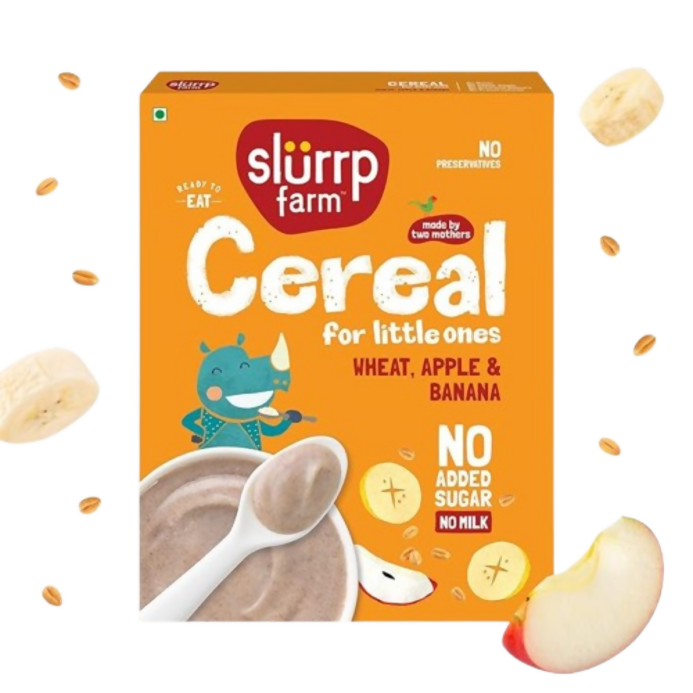 Slurrp Farm No Added Sugar Instant Wheat Apple & Banana Cereal