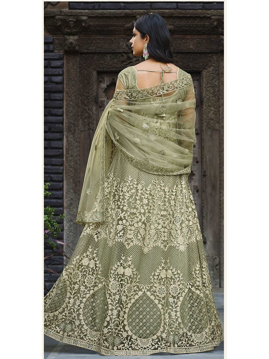 Myra Dusty Beige Butterfly Net Heavy Embroidered Designer Anarkali Suit 