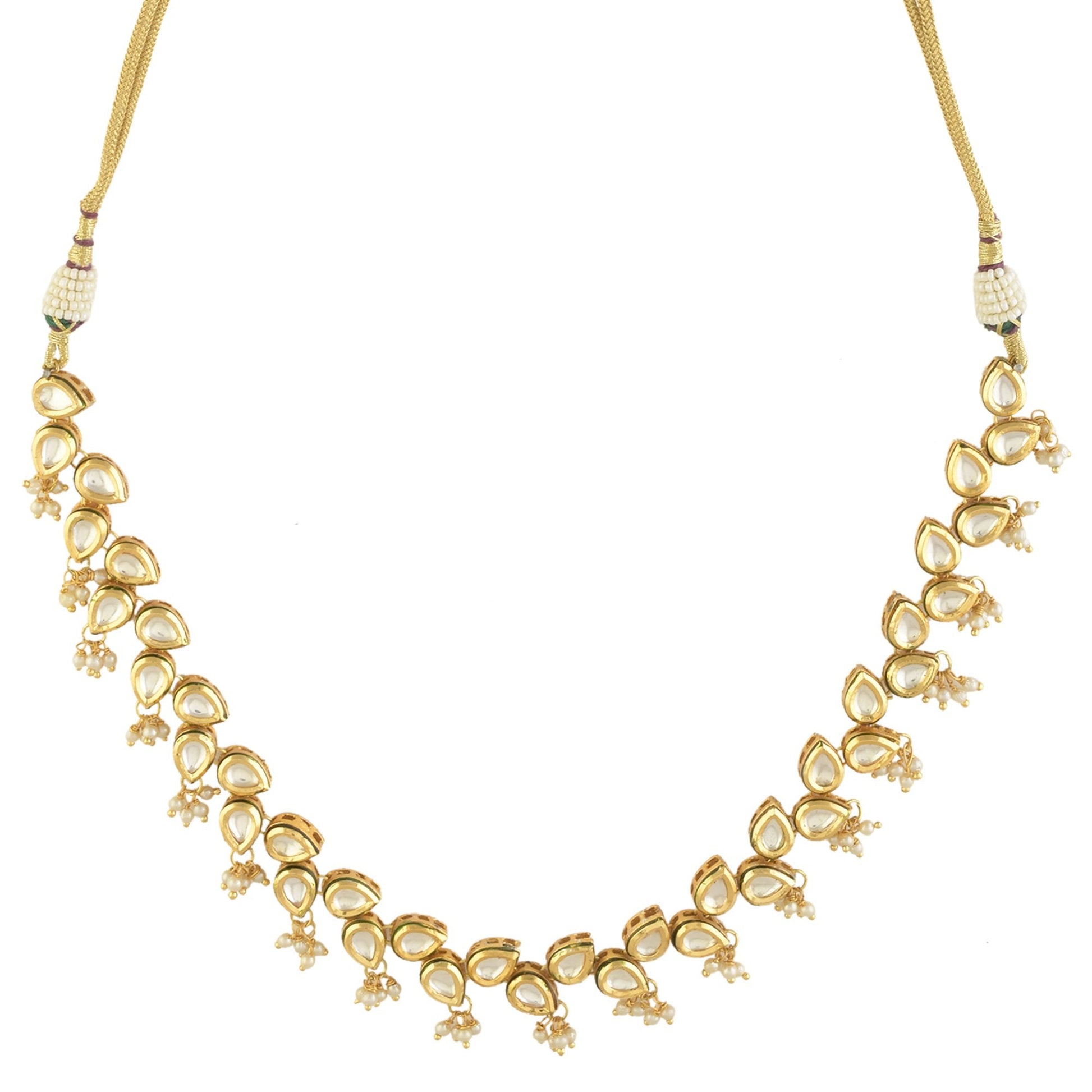 Peryl Women's Elegant Tear Drop Shaped Necklace With Earrings - Grab2buy