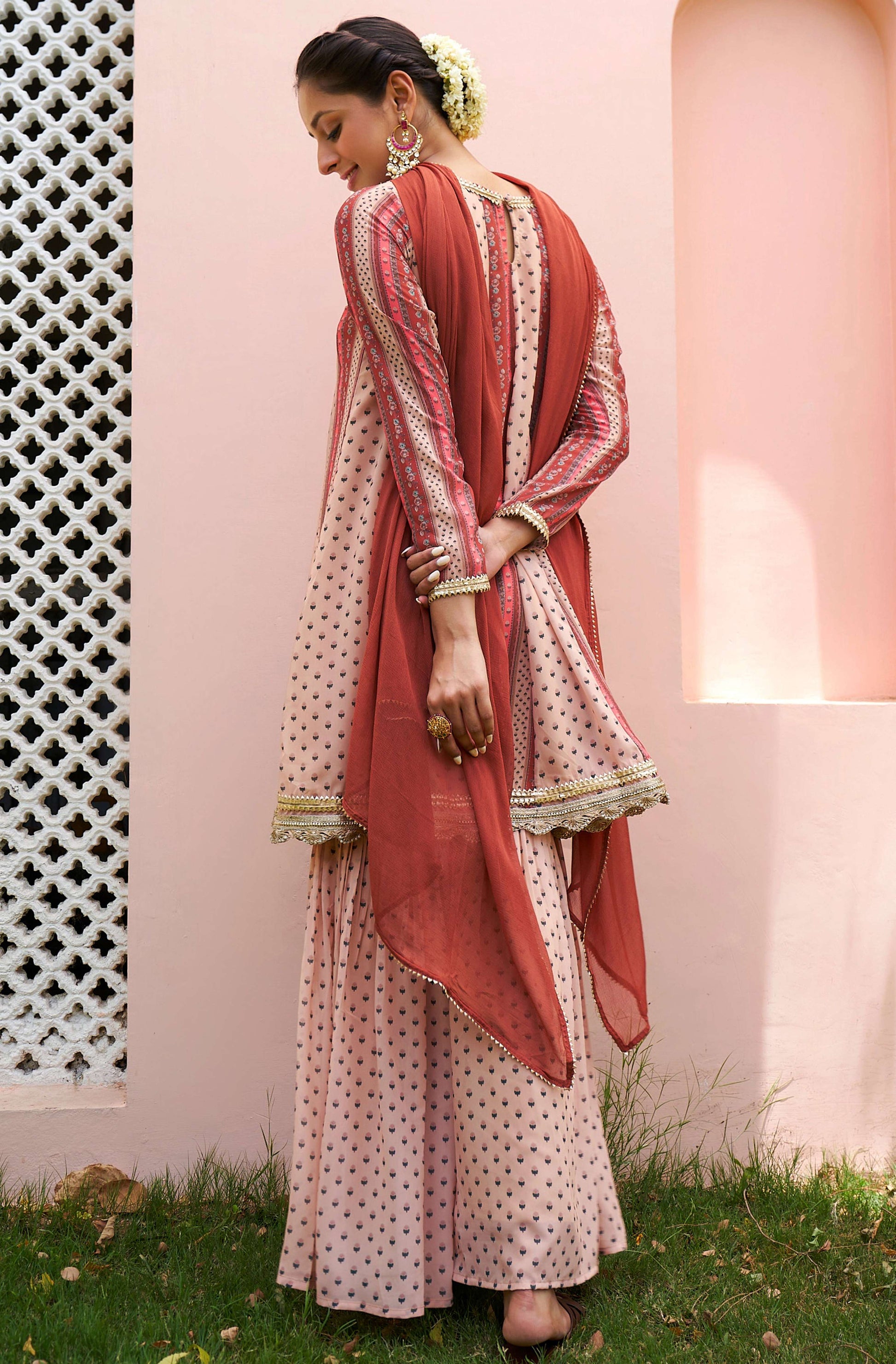 Janasya Multicolor Georgette Digital Floral Printed Set 