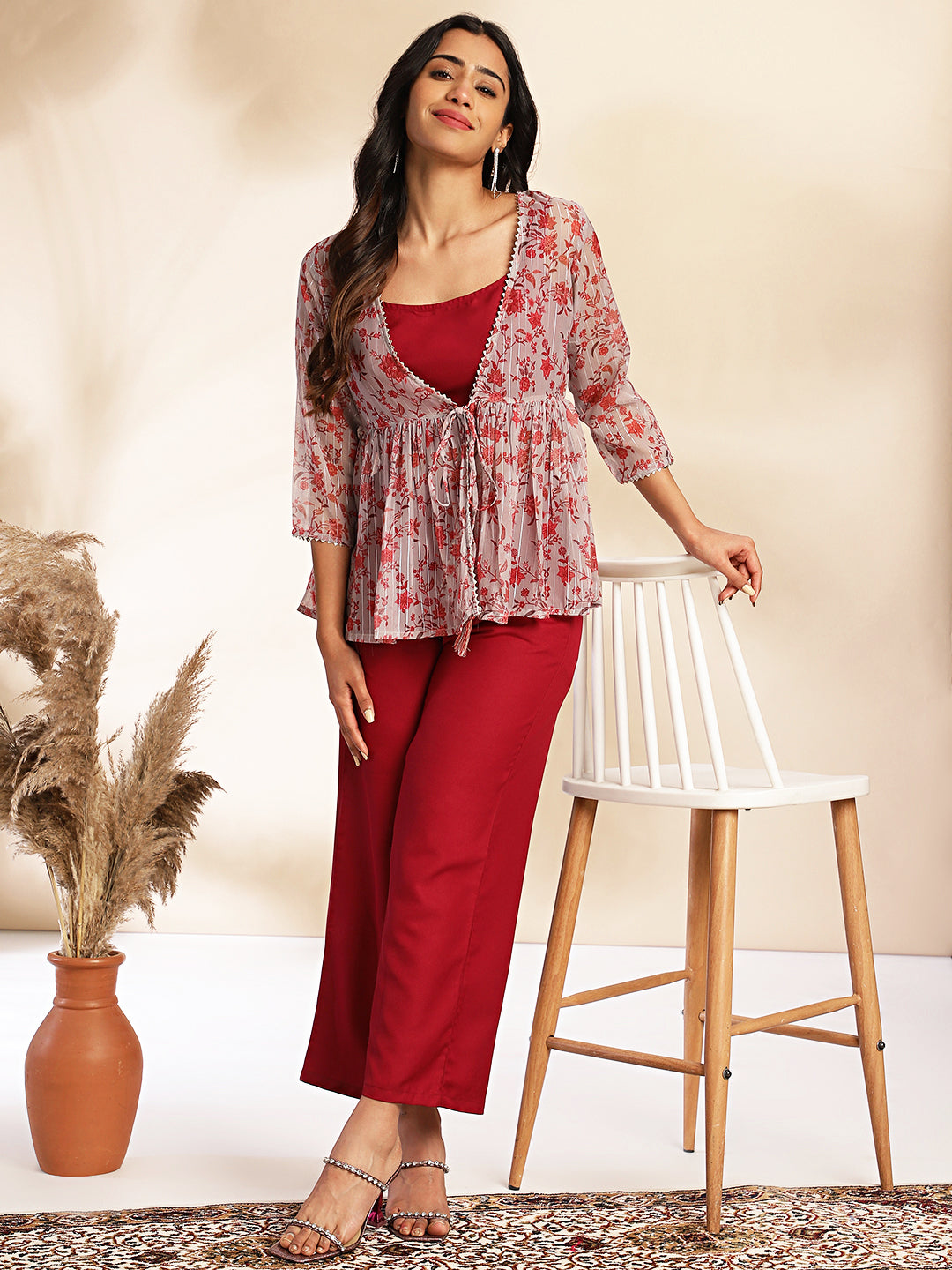 Janasya Wine Moss Solid Set 