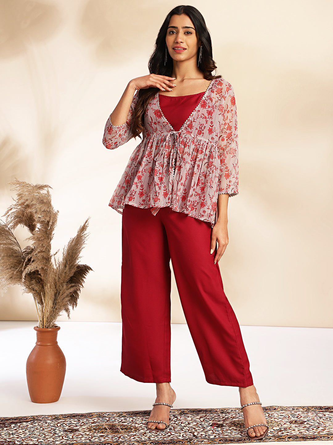 Janasya Wine Moss Solid Set 