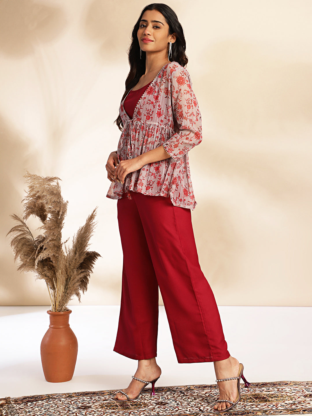 Janasya Wine Moss Solid Set 