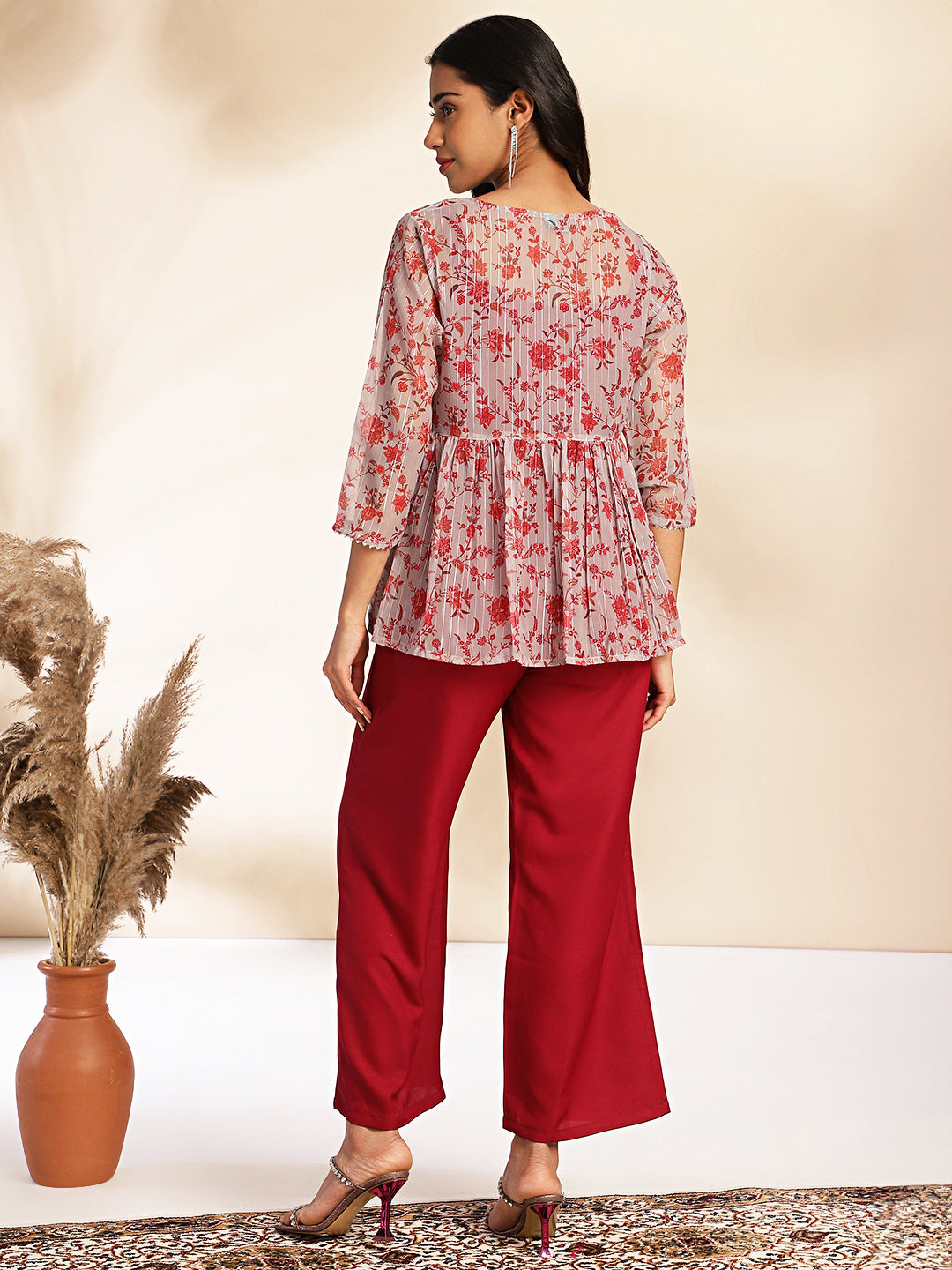 Janasya Wine Moss Solid Set 