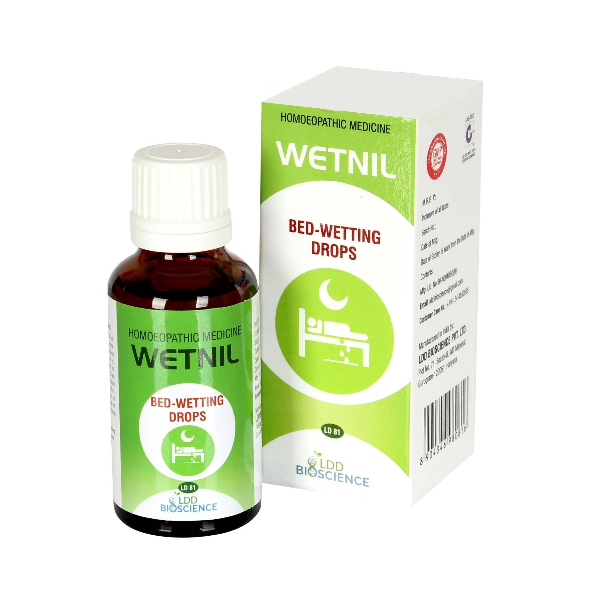 LDD Bioscience Homeopathy Wetnil Bed-Wetting Drops 