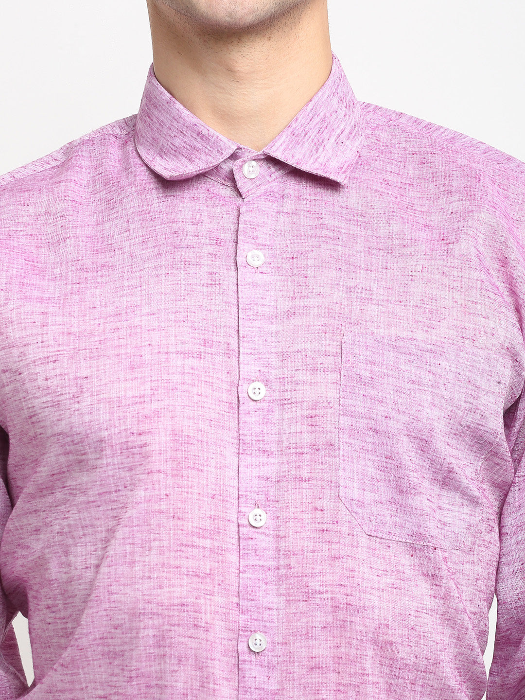 Jainish Purple Men's Solid Cotton Formal Shirt ( SF 782Purple )