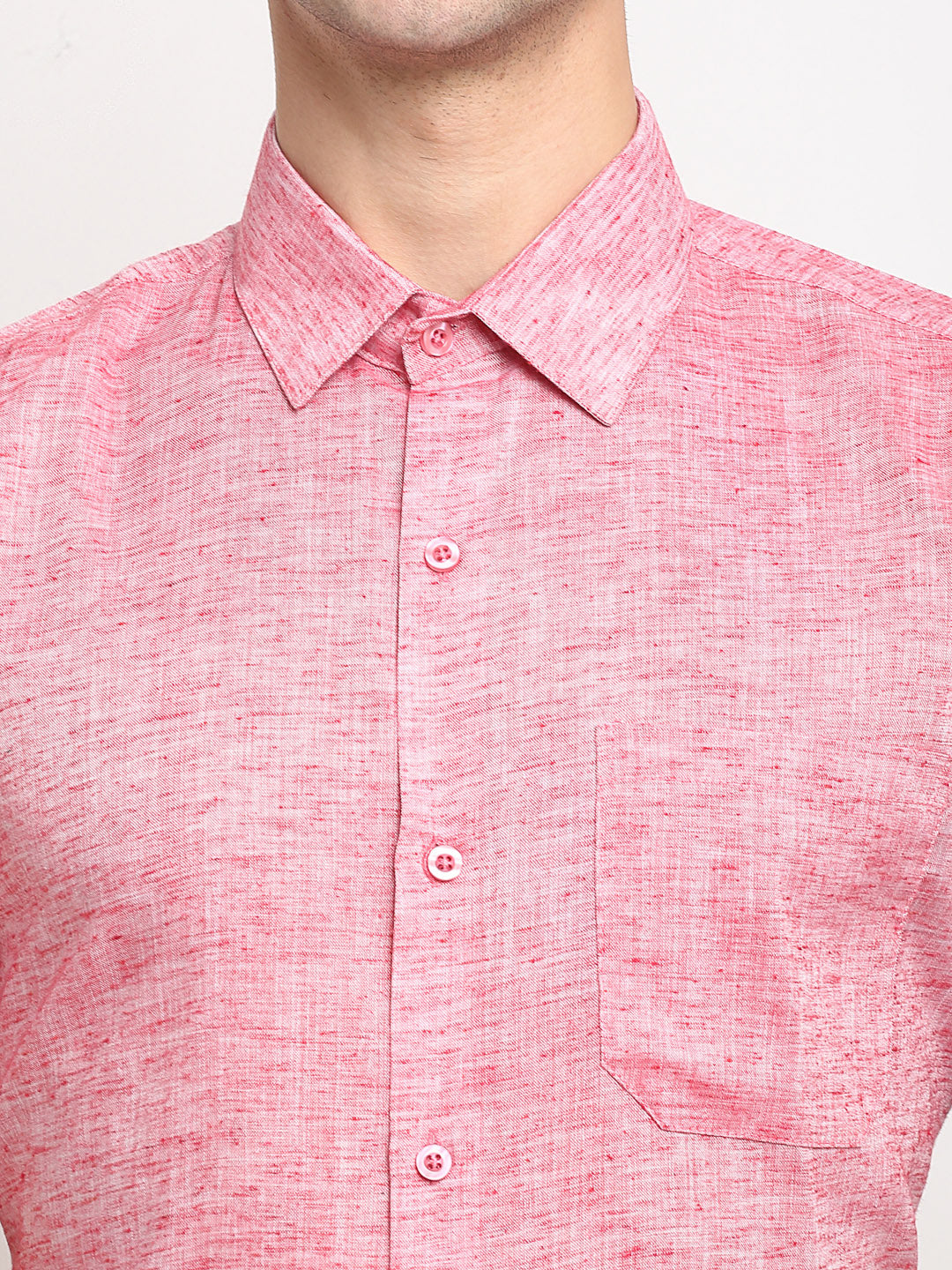 Jainish Red Men's Solid Cotton Half Sleeves Formal Shirt ( SF 783Red ) 