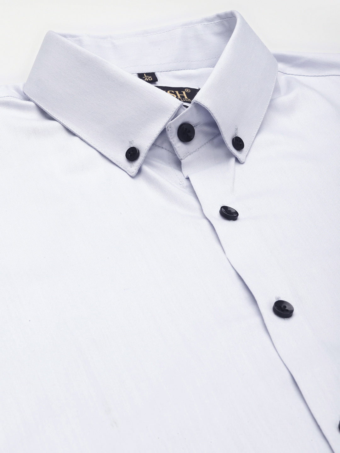 Jainish Men's Solid Formal Cotton Shirt ( SF 792Sky )