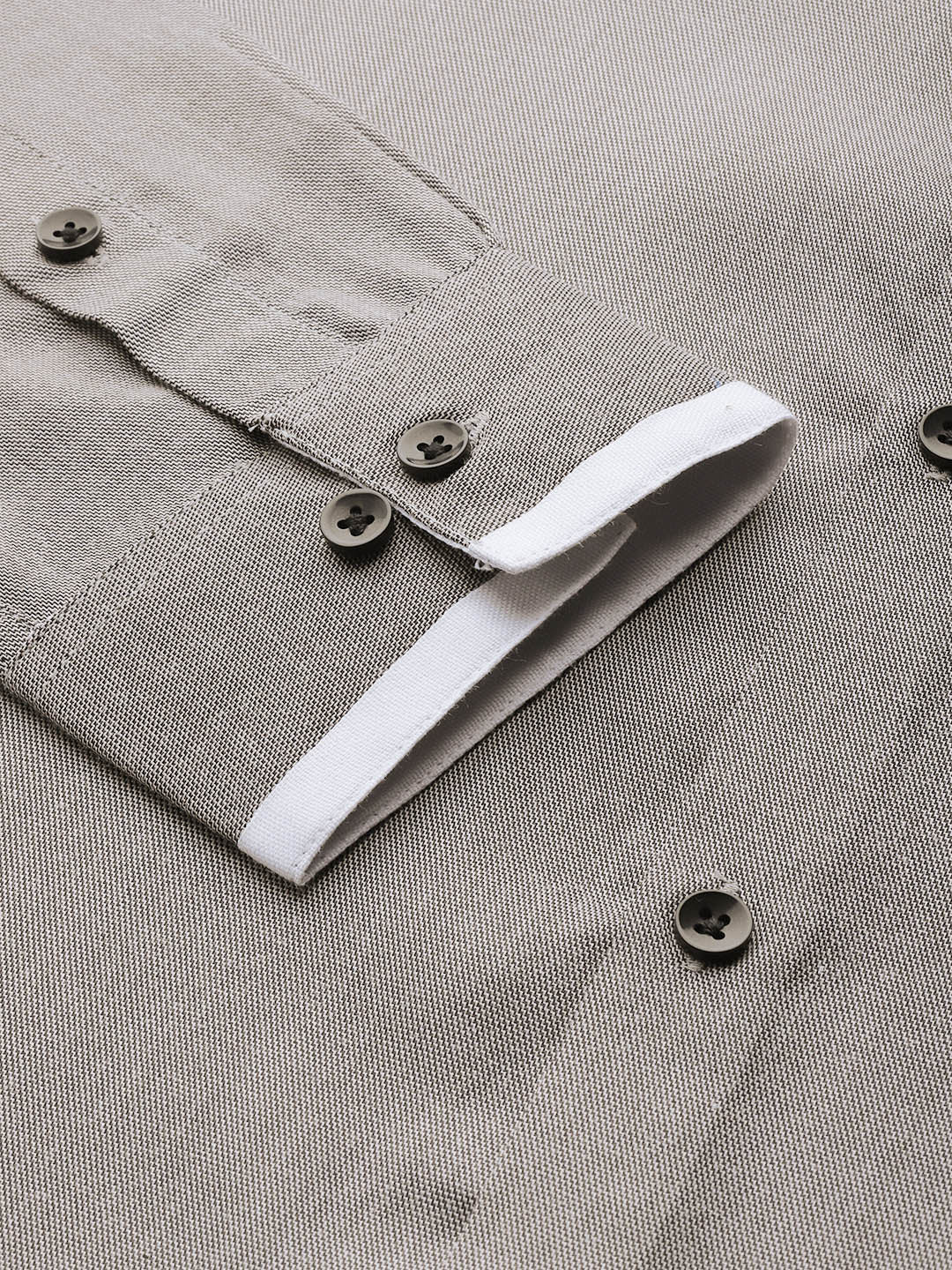 Jainish Men's Cotton Solid Formal Shirts ( SF 796Charcoal )