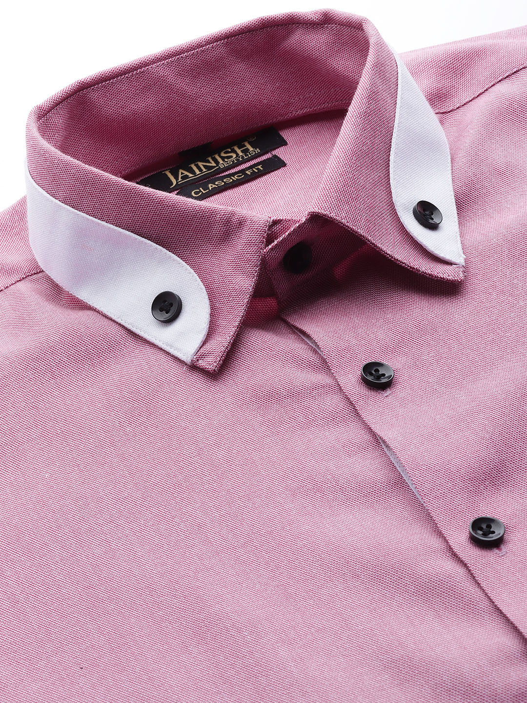 Jainish Men's Cotton Solid Formal Shirts ( SF 796Purple )