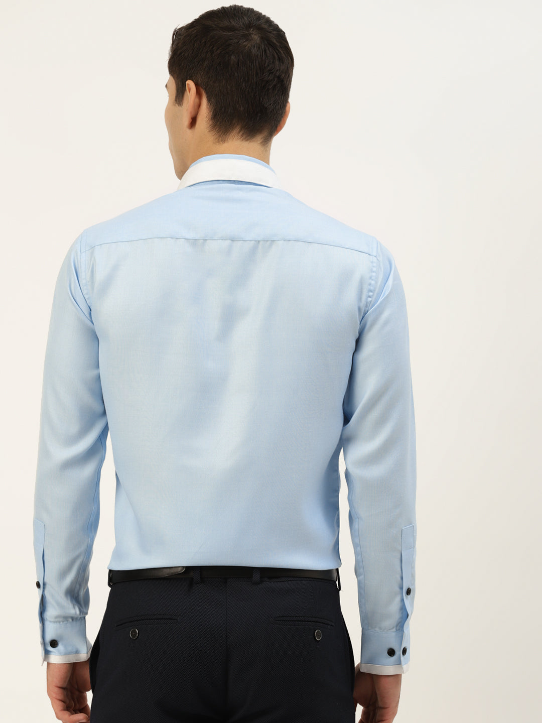 Jainish Men's Cotton Solid Formal Shirts ( SF 796Sky )