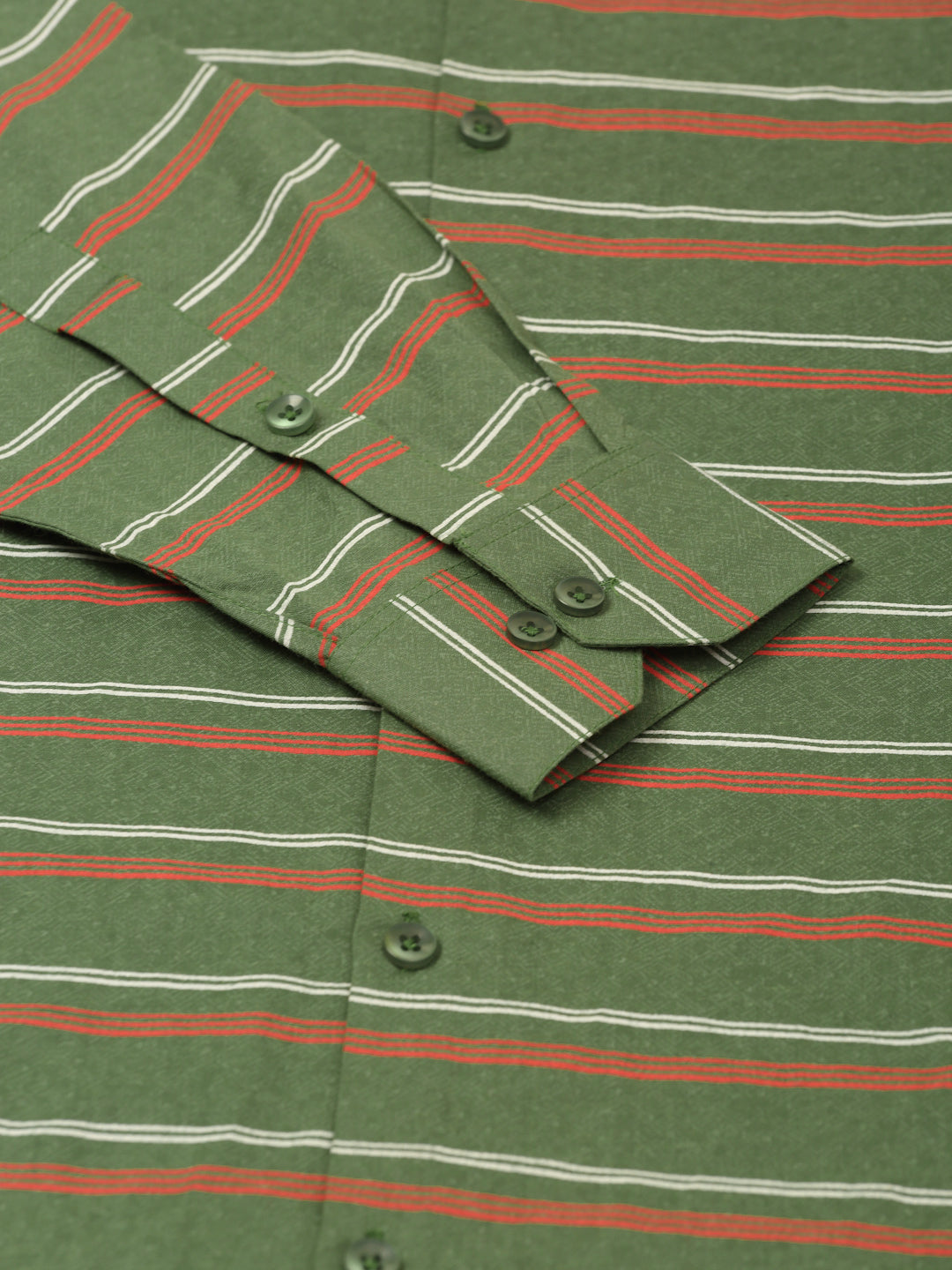 Jainish Men's Cotton Striped Formal Shirts ( SF 820Olive )