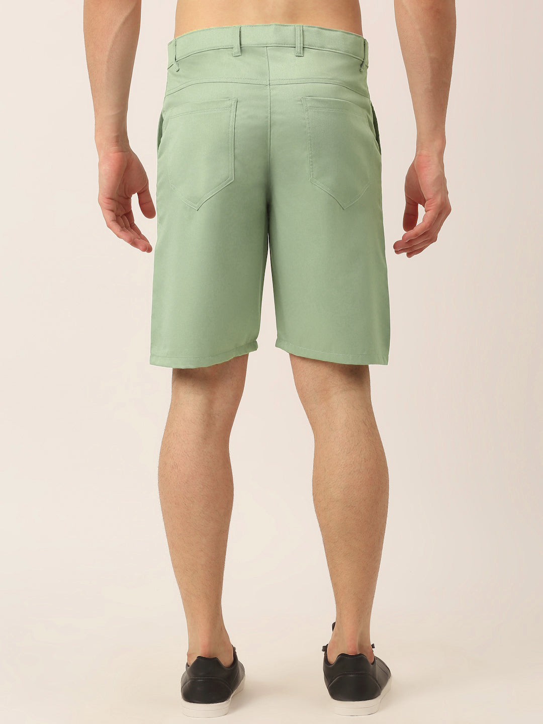 Jainish Men's Casual Cotton Solid Shorts ( SGP 153 Pista-Green ) 