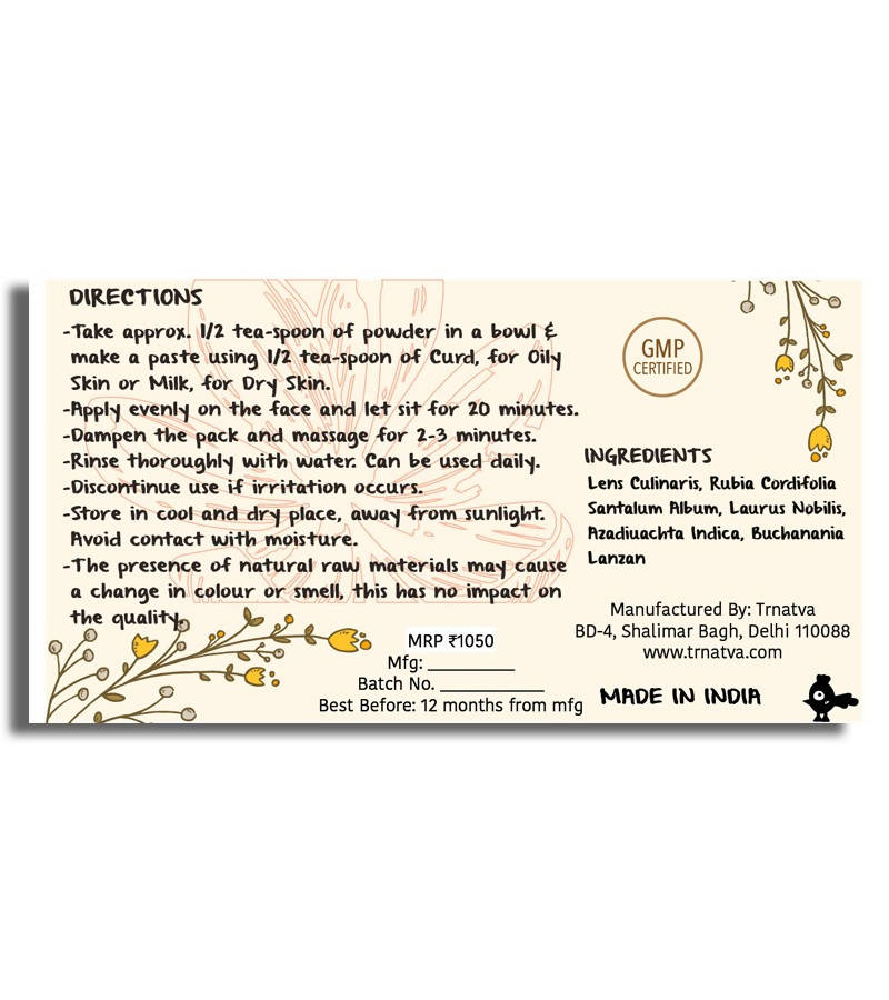 Trnatva Anti-Aging Face Pack  Grab2Buy Trnatva Grab2Buy