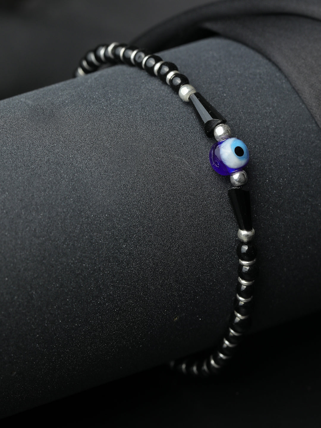 Priyaasi Women Beaded Evil Eye Charm Sterling Silver Bracelet | Grab2Buy