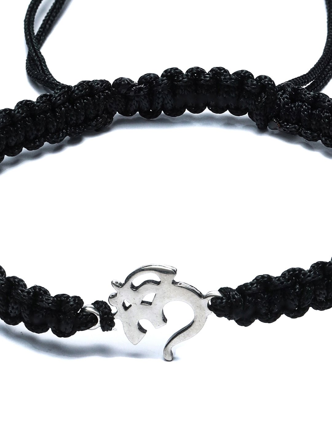 Priyaasi Women Oxidised Silver OM Bracelet 