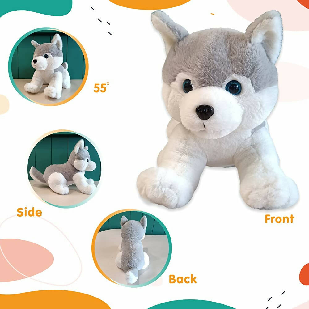 Webby Plush Husky Dog Stuffed Animal Puppy Soft Toy-Grey  Grab2Buy Webby Grab2Buy