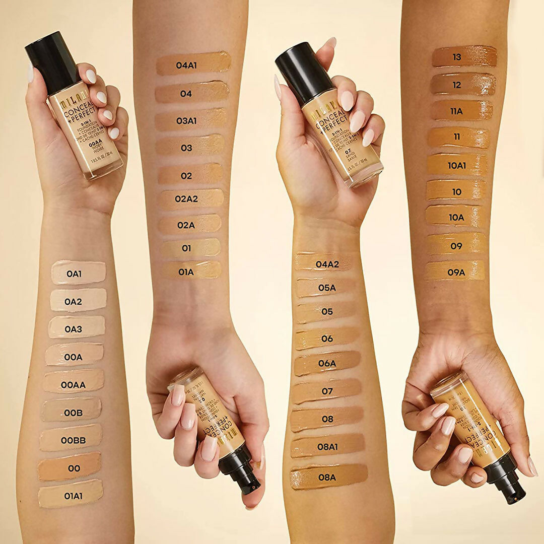 Milani Conceal + Perfect 2-In-1 Foundation + Concealer - Creamy Vanilla | Swadesiicart