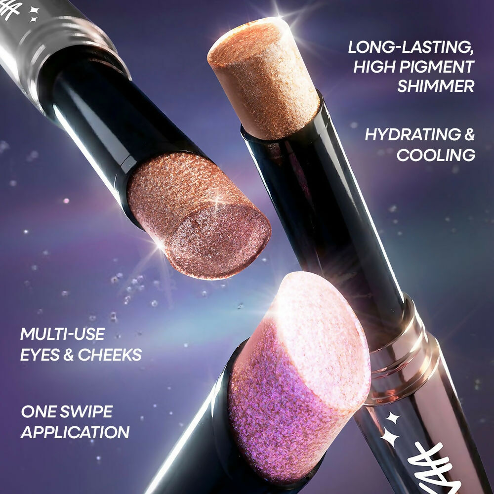 Nykaa Diamond Jelly Cooling Shimmer Eyeshadow Stick - Multi-Use, High Shine Glitter - Champagne Drip