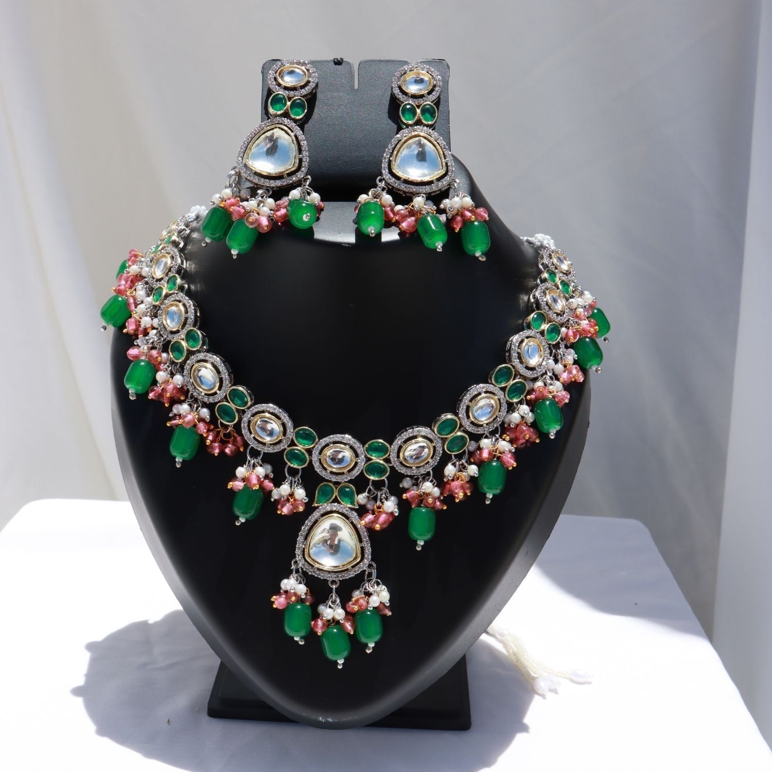 TASMIKA Polki Kundan Neckpiece - Wahe Jewels Noz2Toz