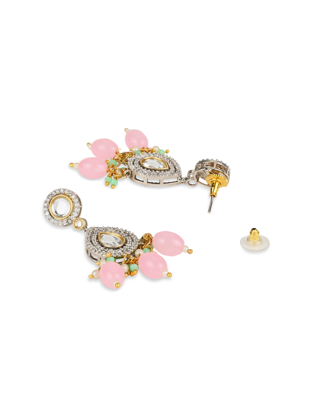 Saanvi Pink Polki Kundan Neckpiece - Wahe Jewels Noz2Toz