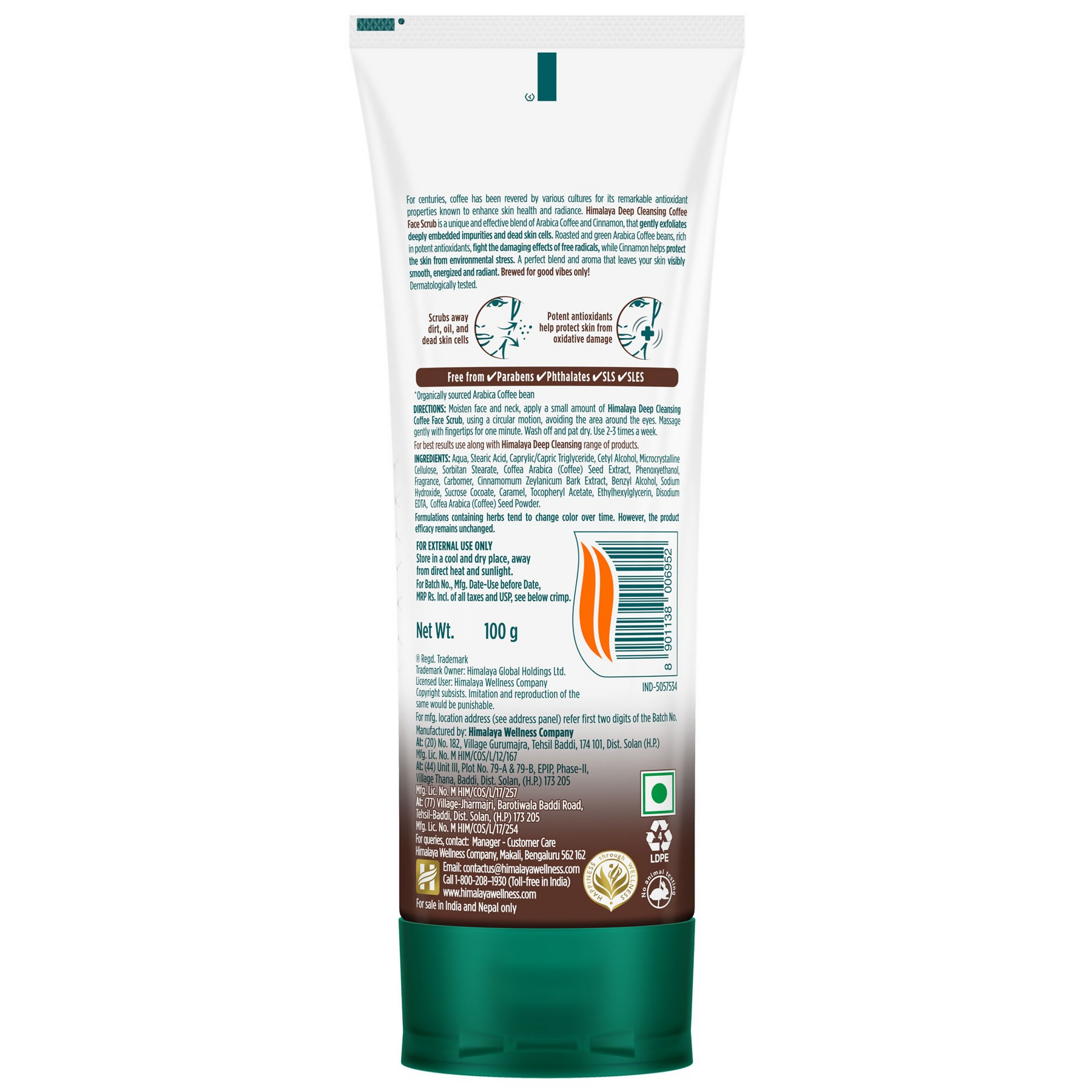 Himalaya Herbals Deep Cleansing Coffee Face Scrub 