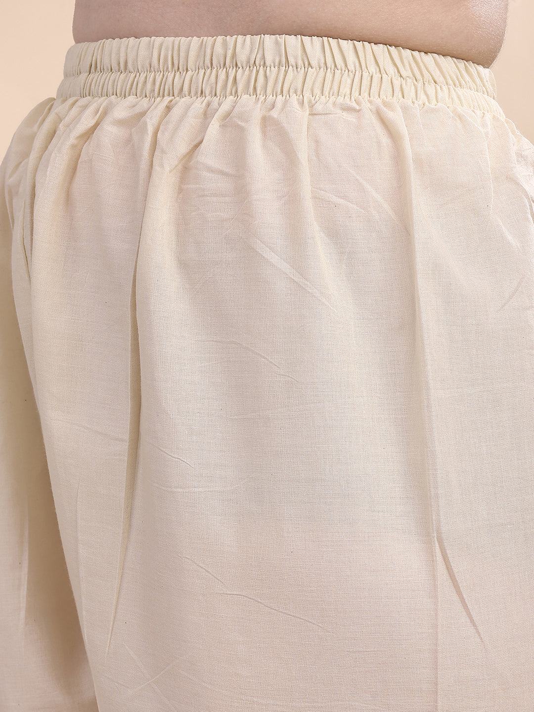 Mirror And Hand Embroidered Co Ords, Cream - Hiral Fashion