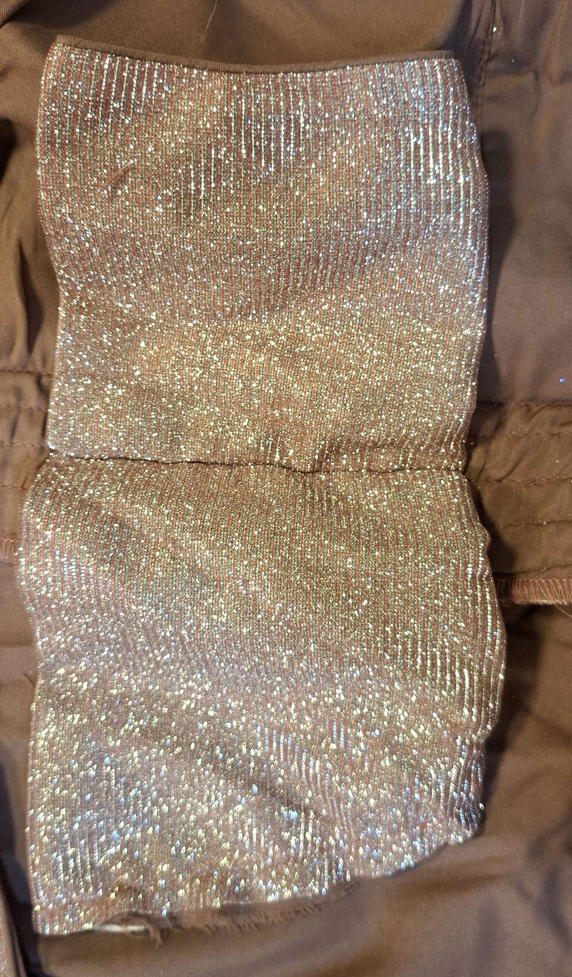 Kia Fashions Dusty Pink Dual Tone Glitter Fabric Readymade Blouse