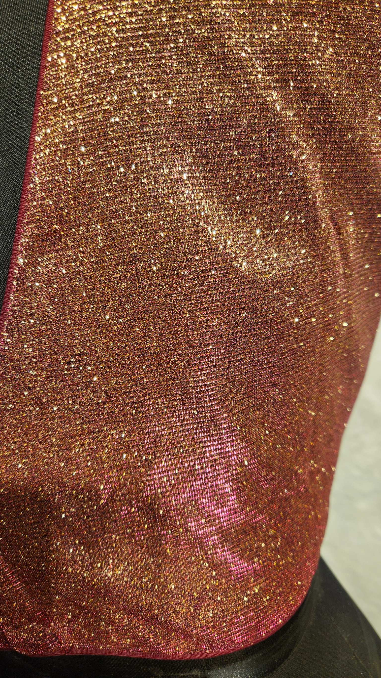 Kia Fashions Maroon Golden Dual Tone Glitter Fabric Readymade Blouse