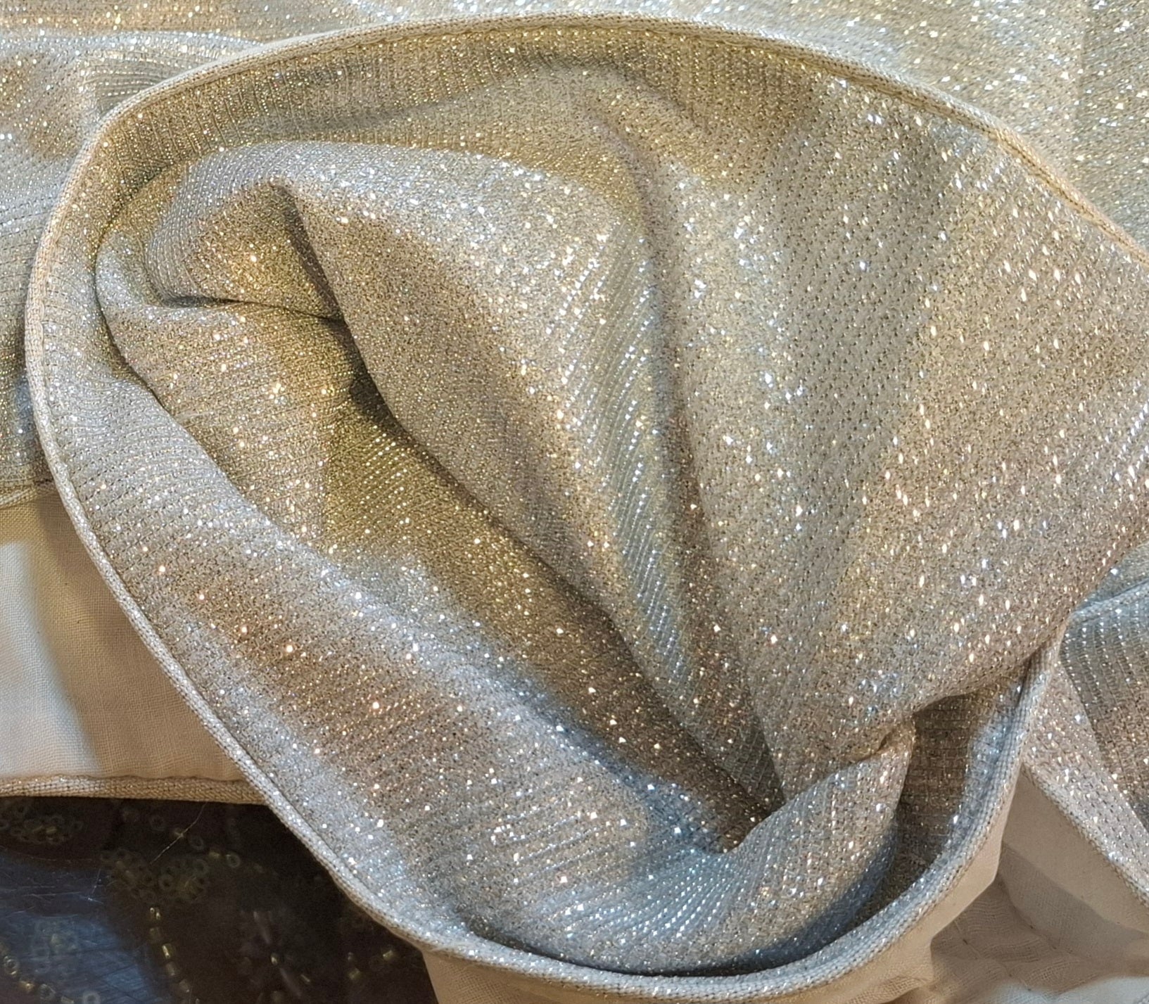 Kia Fashions Silver Shimmer Dual Tone Glitter Fabric Readymade Blouse