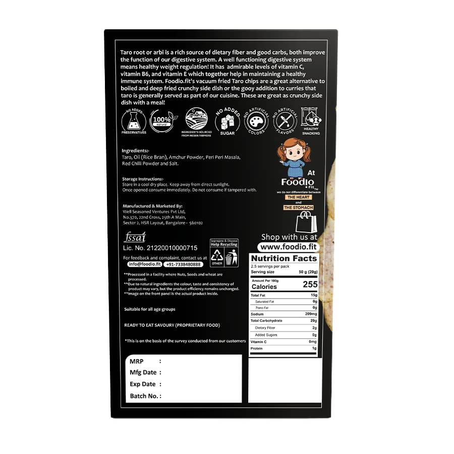Foodio Taro Vacuum Fried Chips - Grab2buy