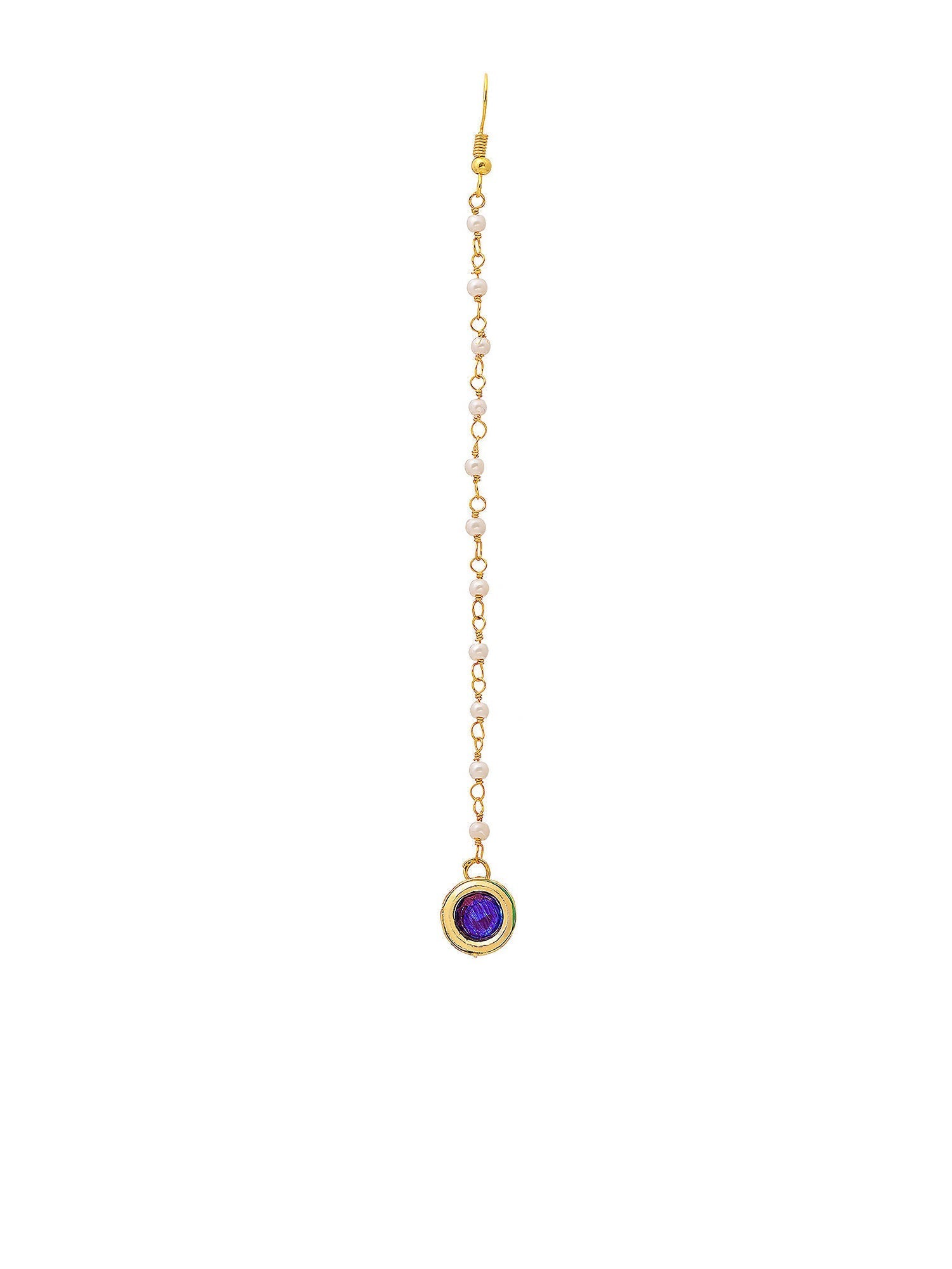 Ruby Raang Blue Meenakari Kundan Maang Tikka | Swadesiicart