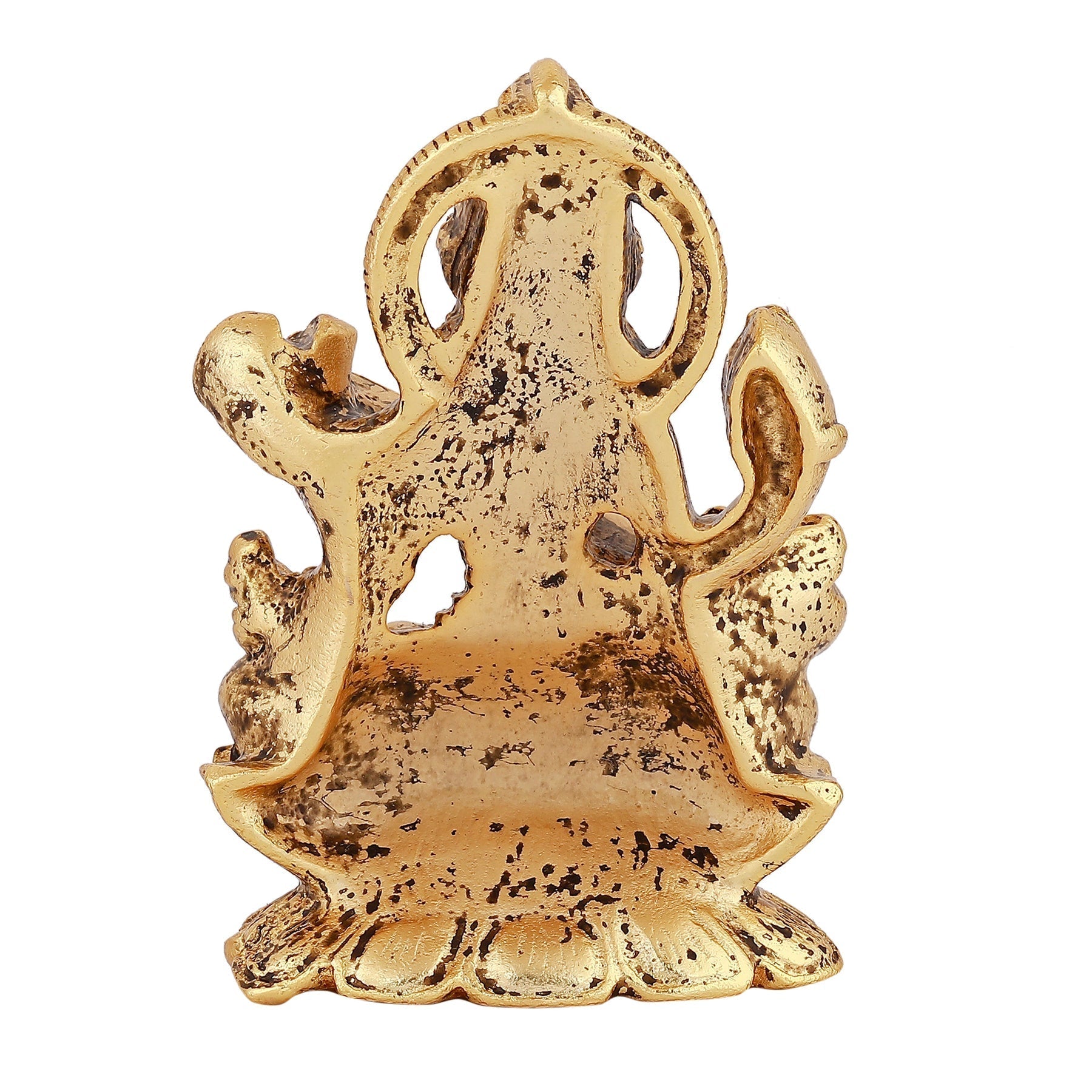 Estele Gold-Polished Goddess of Knowledge Sarasavti Ma Idol for Home & Car decor 