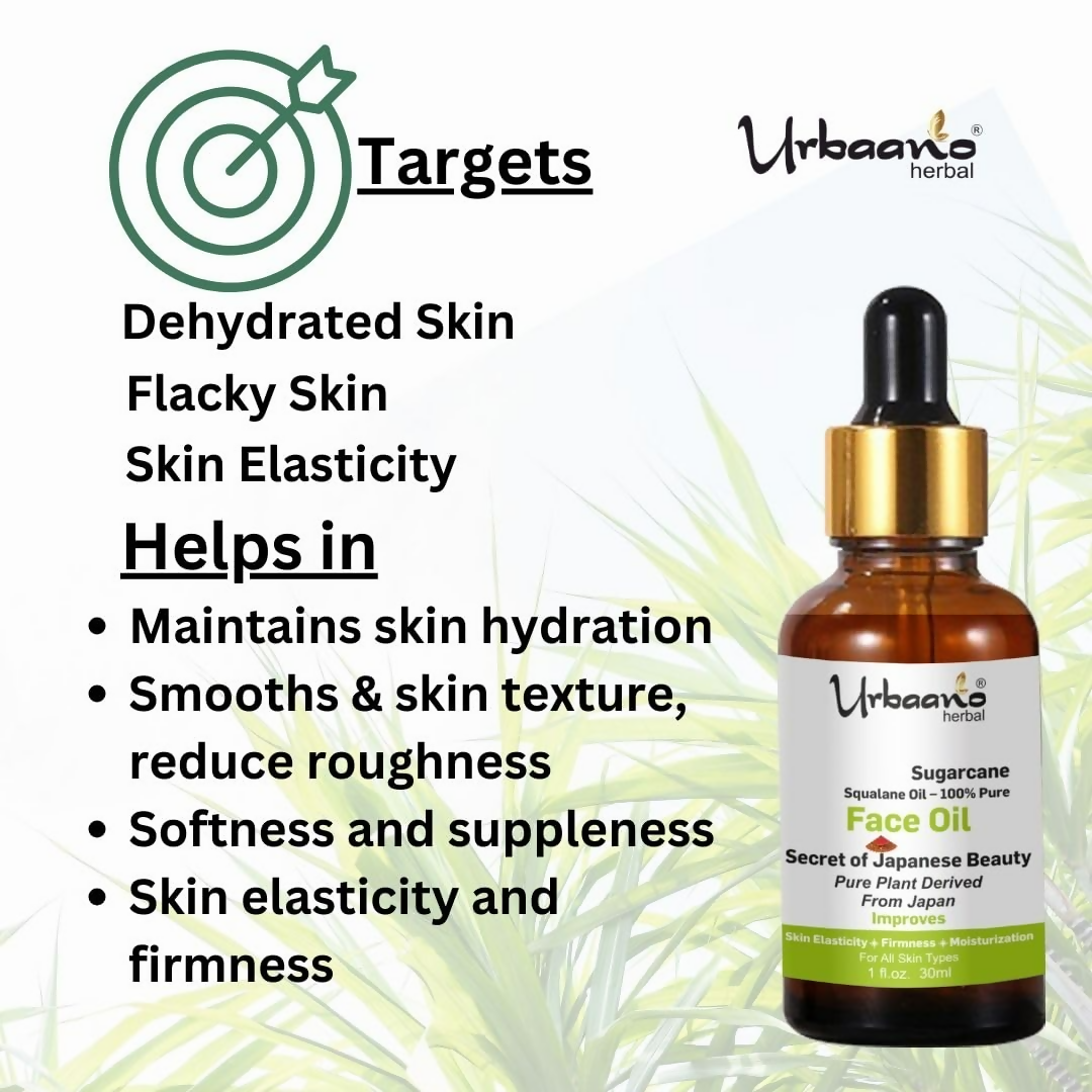 Urbaano Herbal Sugarcane Squalane Face Oil Serum  Grab2Buy Urbaano Herbal Grab2Buy