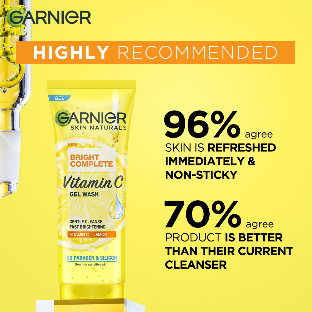 Garnier Skin Naturals Bright Complete Vitamin C Gel Face Wash - Grab2buy