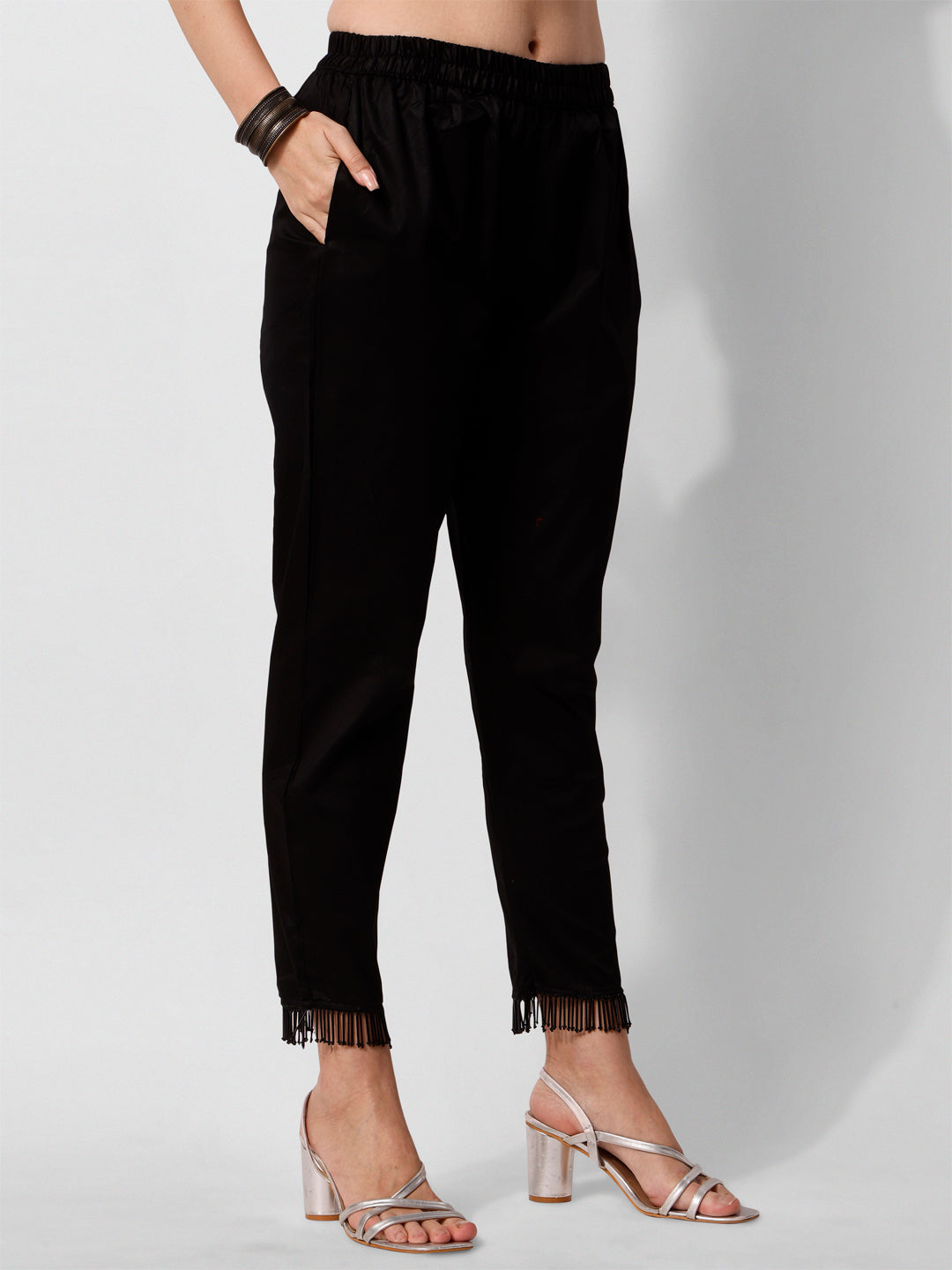 Georgette Black Kurta With Pant Set, Multicolor - Hiral Fashion